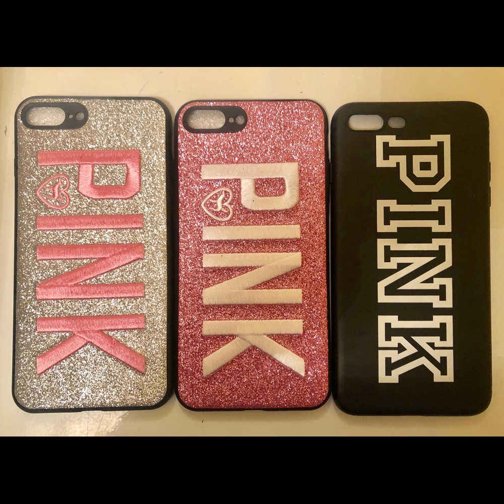 VS PINK LOGO GLITTER 8 and or 8 PLUS iPhone CASE